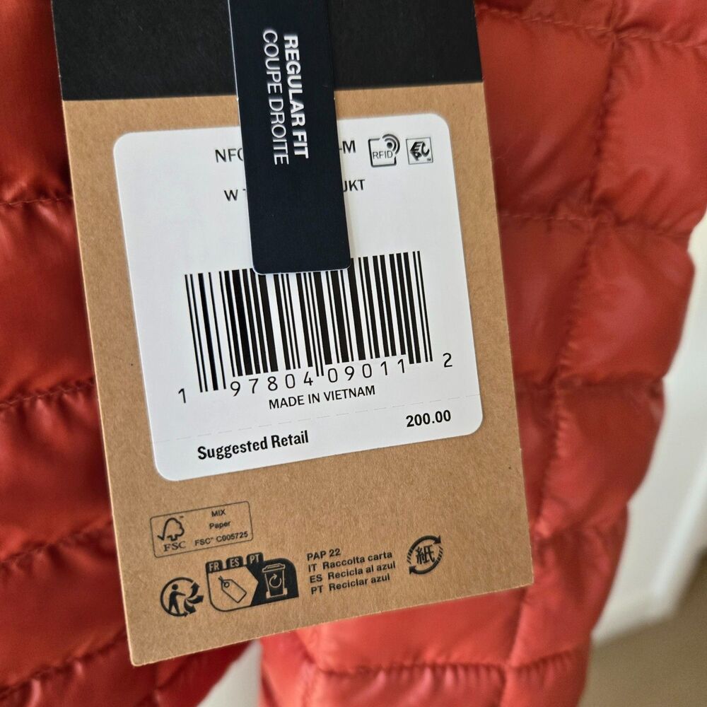 The North Face Womens Thermoball Puffer Jacket Medium Mars Dust Lightweight  NWT - Picture 6 of 14